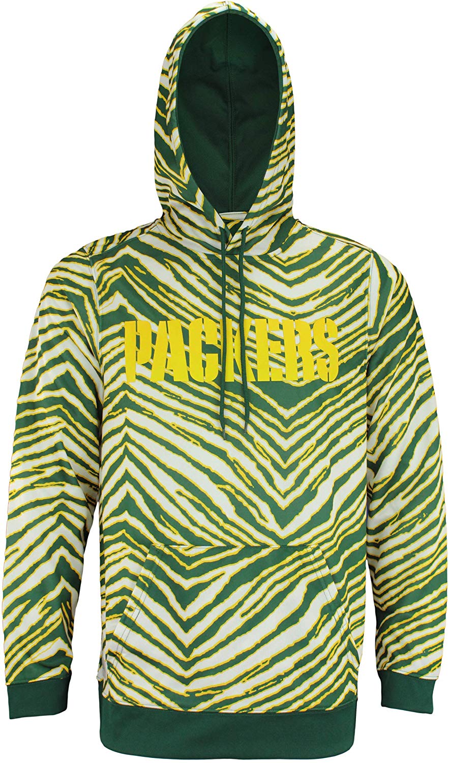 Men's Green Bay Packers Zebra Print Touchdown Fleece-Lined NFL Hoodie