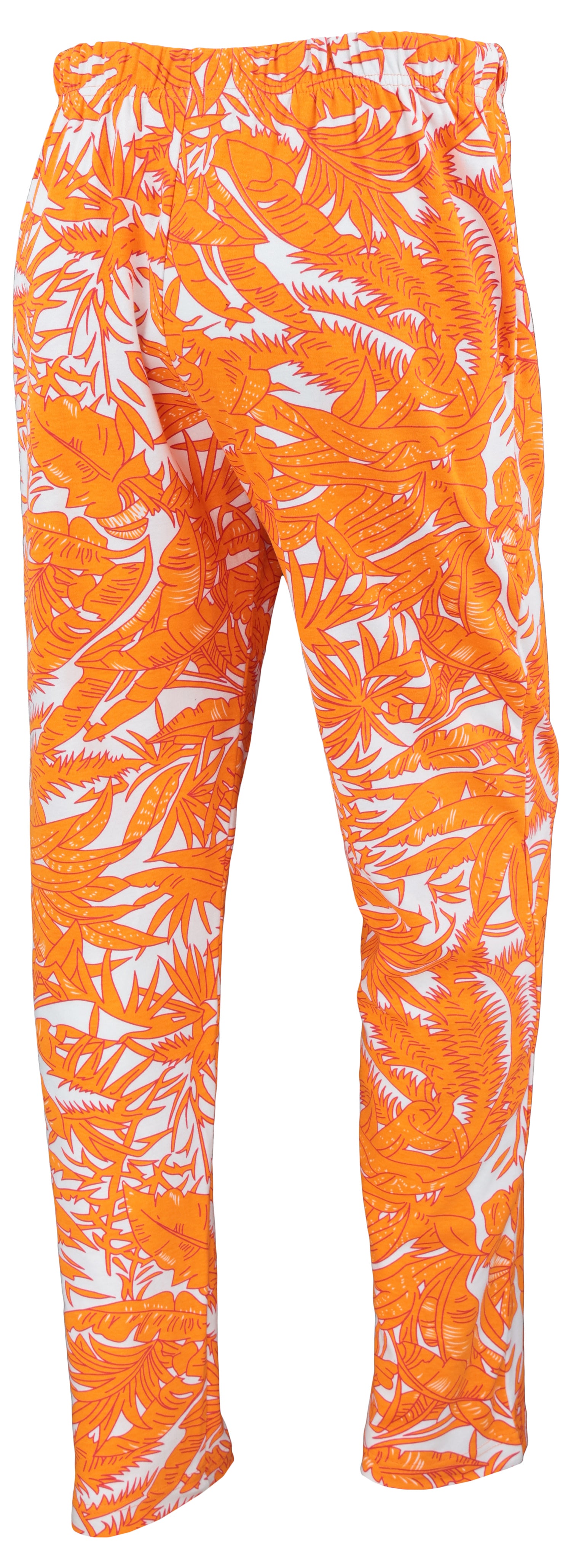 Hot Sale! Zubaz 88 Men's Original Fashion Pants in Blaze Orange/Red Tropics Pattern