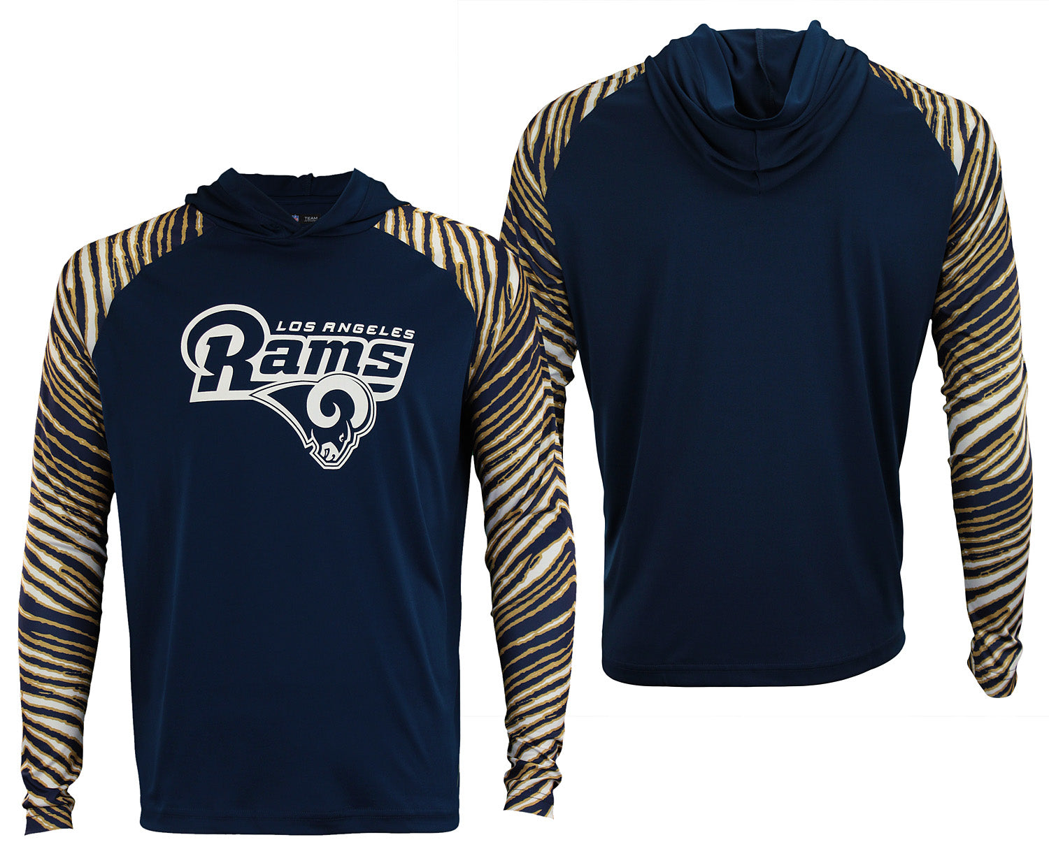 Hot Deal! Zubaz Men's Lightweight Zebra Hoodie for Los Angeles Rams Fans