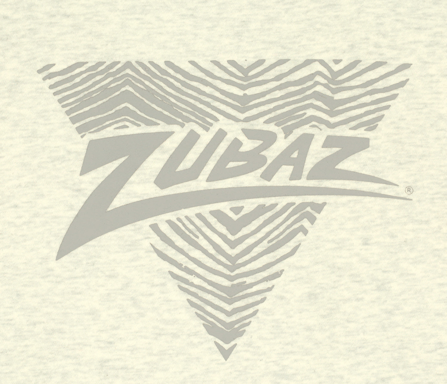 ZUBAZ 88 Men's Heather Gray Oversized Crew Sweatshirt with Zebra Graphic - Hot Deal!