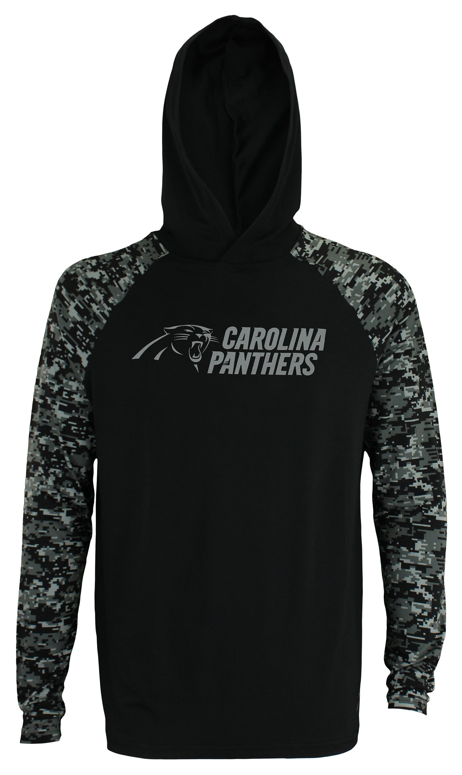 Hot Sale! Zubaz Men's NFL Carolina Panthers Digital Camo Lightweight Hoodie