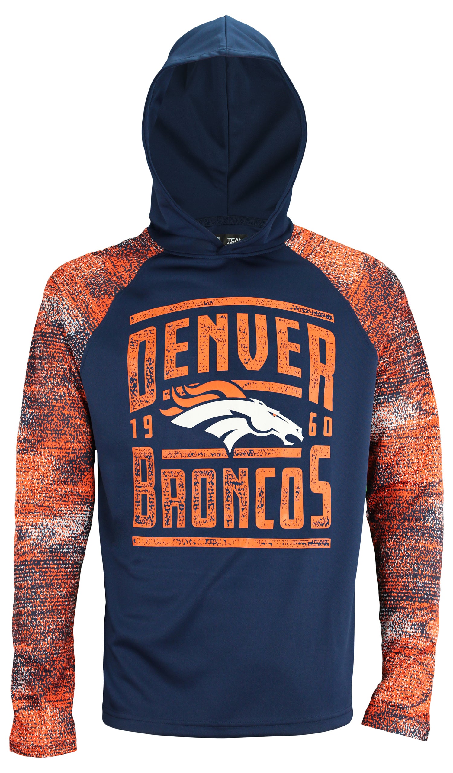 Zubaz NFL Men's Slim Static Lightweight Denver Broncos Hoodie
