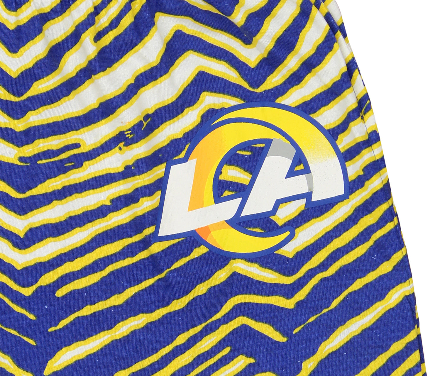 Zubaz Men's NFL Los Angeles Rams Zebra Print Left Hip Logo Comfortable Lounge Pants