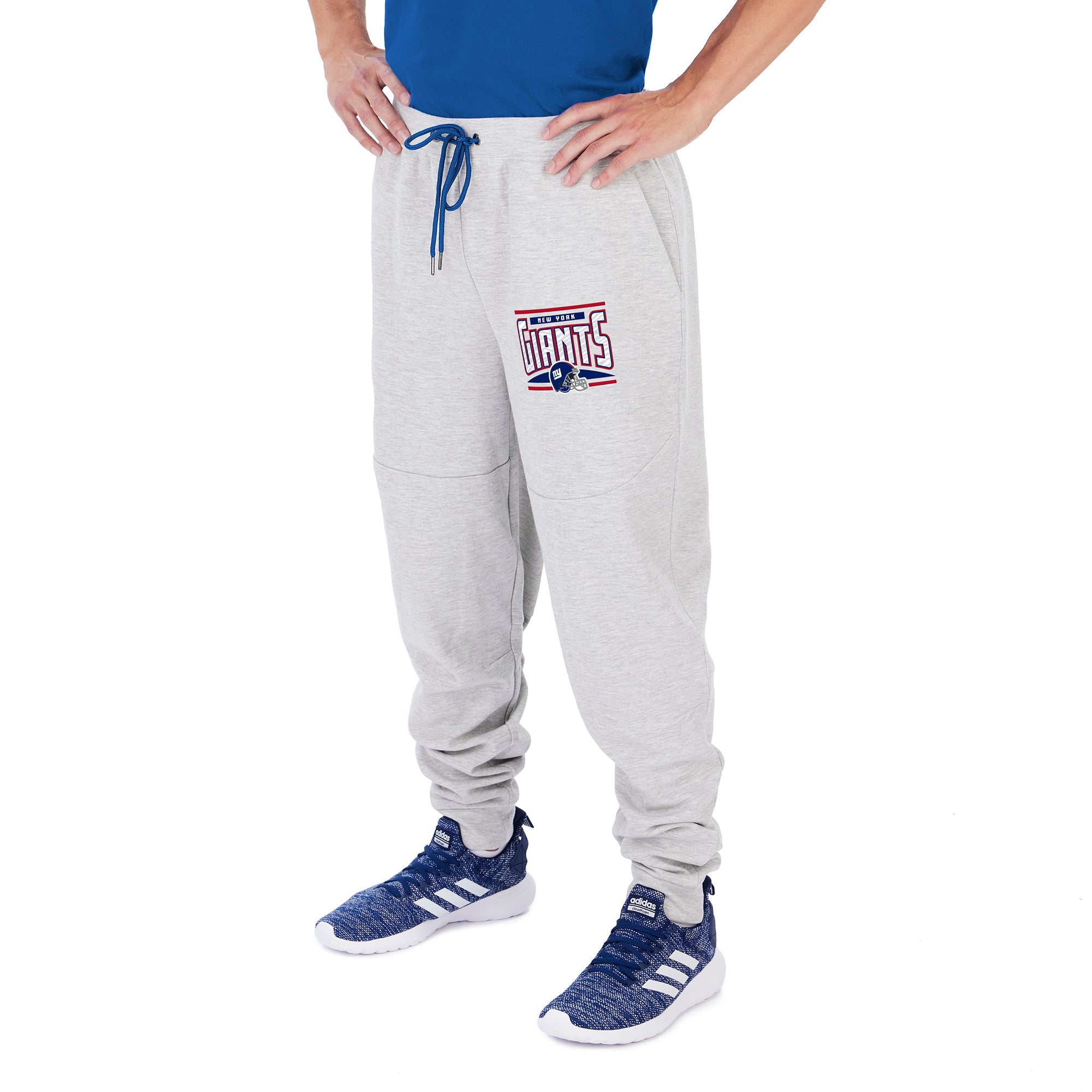 NFL Men's Heather Gray New York Giants Zubaz Speed Jogging Pants