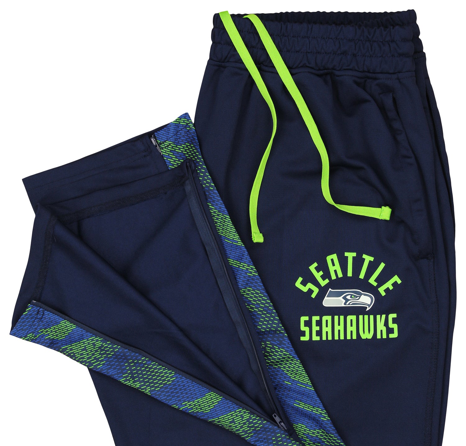 NFL Men's Seattle Seahawks Viper Accented Elevated Jacquard Gym Track Pants