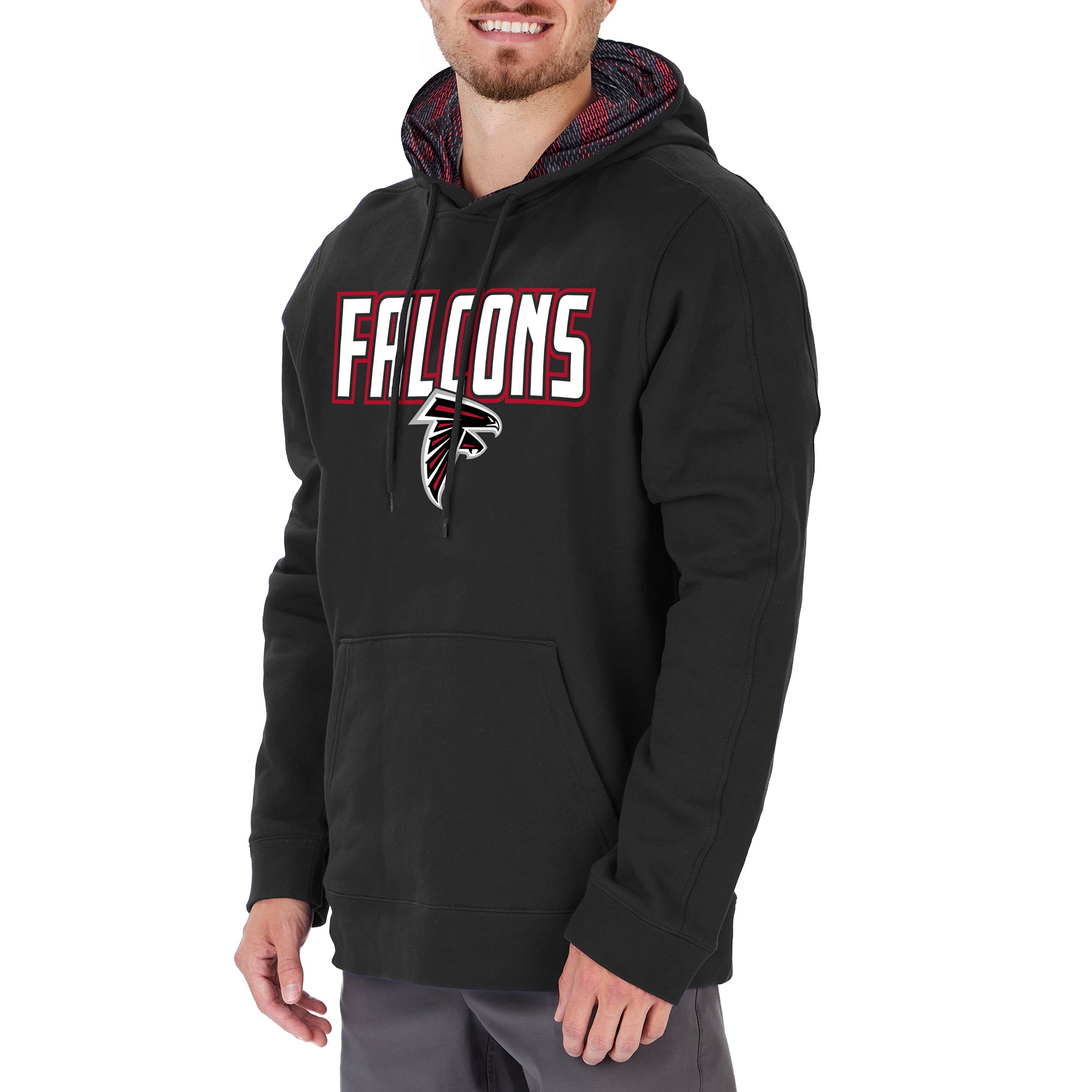 Hot! Zubaz Men's NFL Atlanta Falcons Viper Print Hoodie