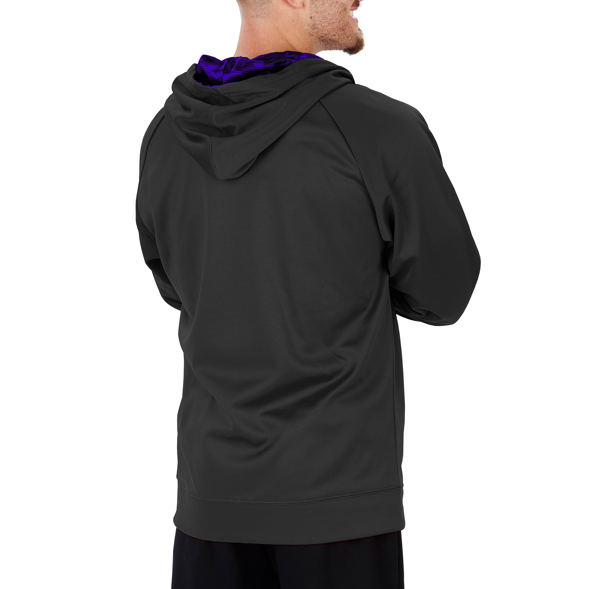 Zubaz Men's Baltimore Ravens NFL Full Zip Camo Lined Fleece Hoodie