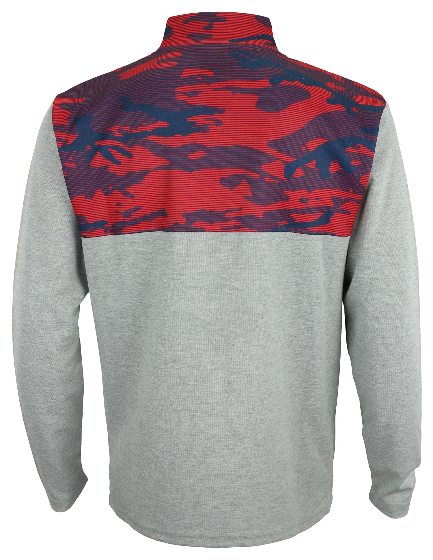 Zubaz Men's New England Patriots 1/4 Zip Fleece Pullover with Camo Design
