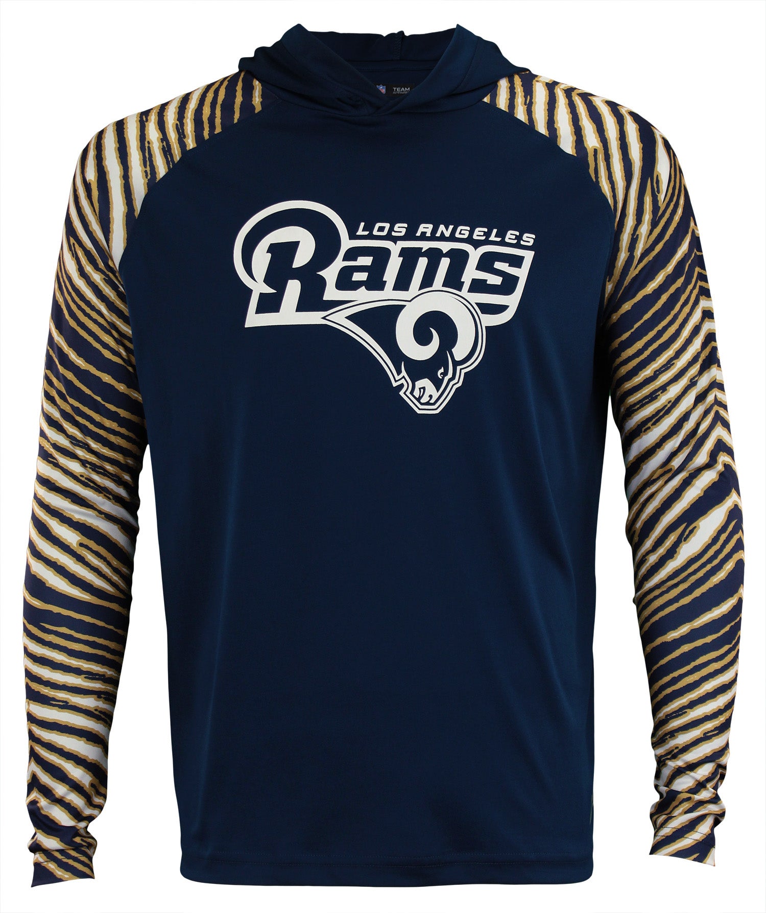 Hot Deal! Zubaz Men's Lightweight Zebra Hoodie for Los Angeles Rams Fans