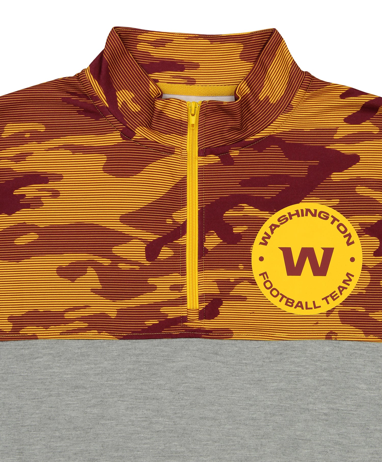 Hot Deal! Men's Zubaz 1/4 Zip Fleece Pullover with Camo Lines for Washington Football Team Fans
