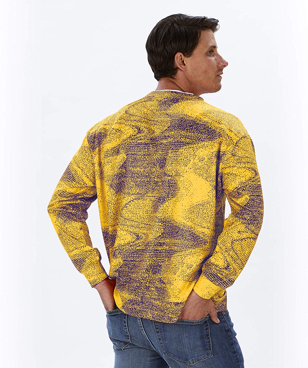 Men's Zubaz NFL Minnesota Vikings Lightweight Static Crew Neck Sweatshirt