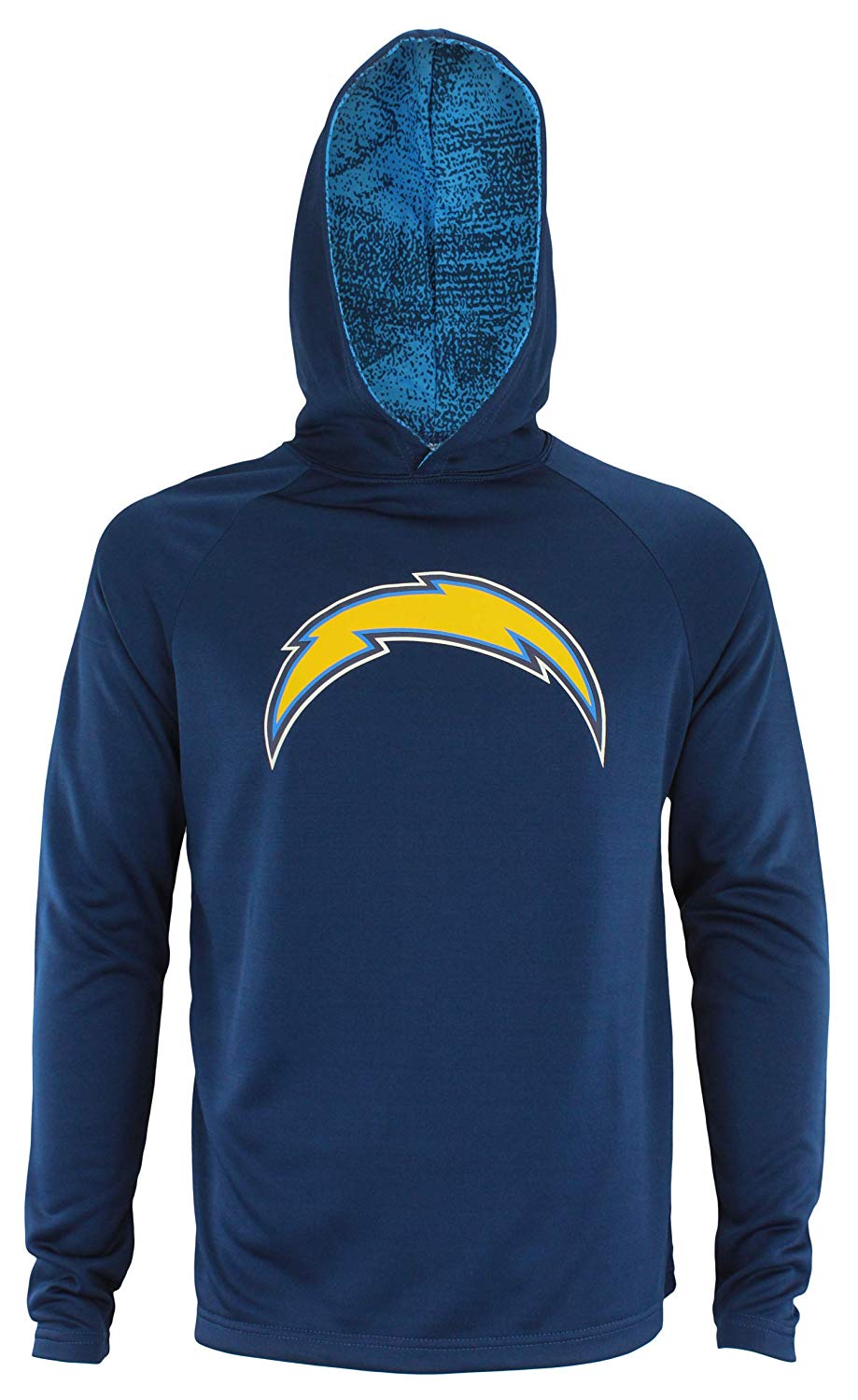 Hot Deal! Zubaz Men's Lightweight NFL Los Angeles Chargers French Terry Hoodie
