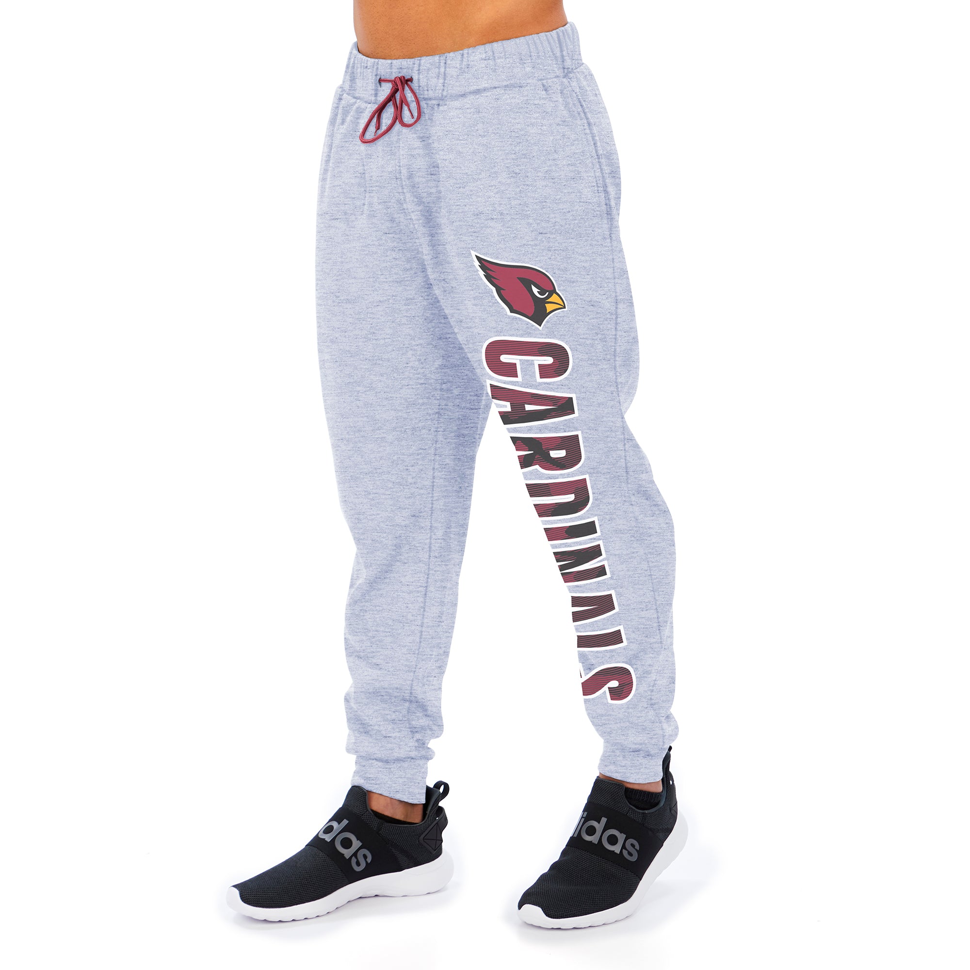 Hot Deal! Zubaz Men's NFL Arizona Cardinals Heather Gray Camo Graphic Jogger Pants