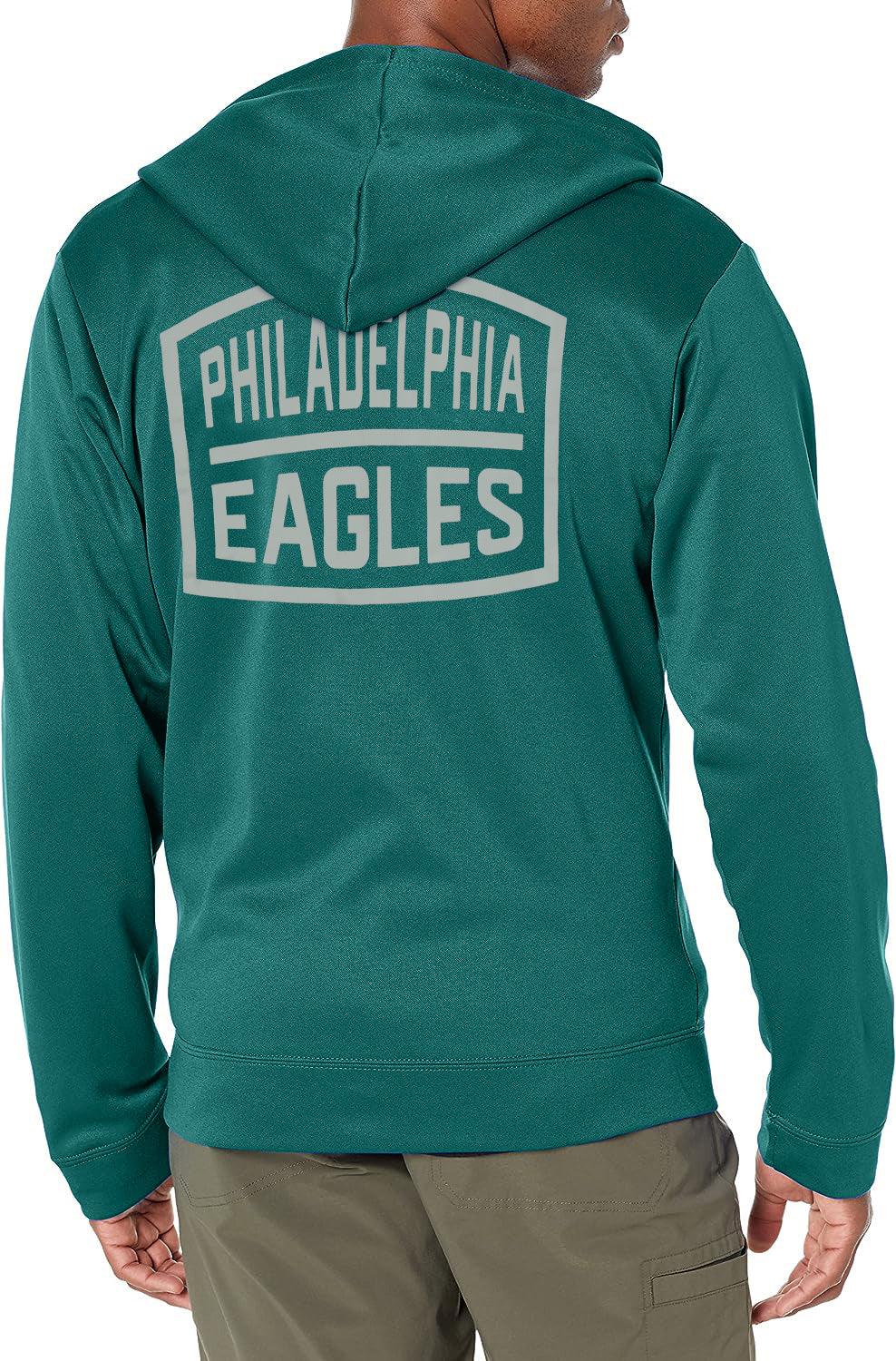 Hot! Zubaz NFL Men's Philadelphia Eagles Full Zip Hoodie with Zebra Accents