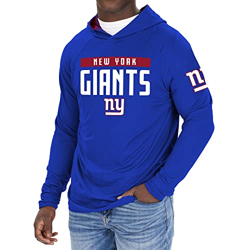 Hot Deal! Zubaz NFL Men's New York Giants Solid Team Camo-Lined Hoodie