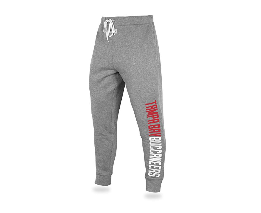 Hot! Zubaz NFL Men's Tampa Bay Buccaneers Gray Jogger Pants with Team Logo