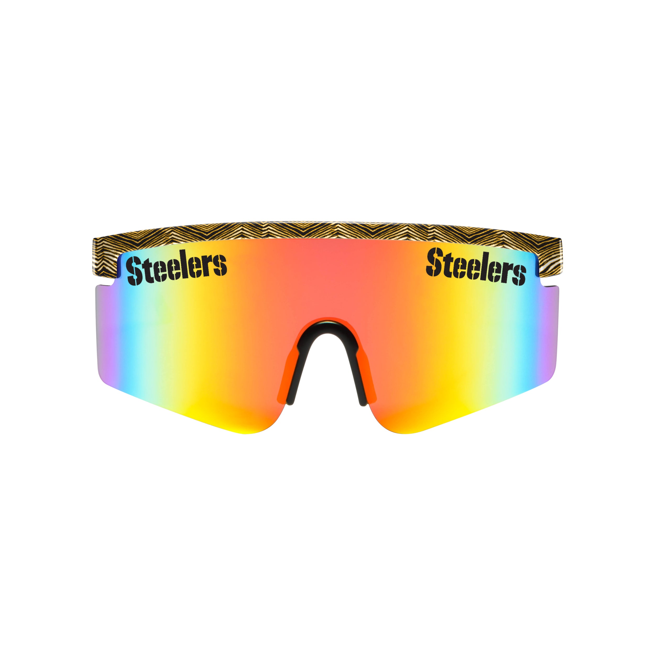 FOCO X Zubaz 90s Retro Polarized NFL Sunglasses for Pittsburgh Steelers Fans