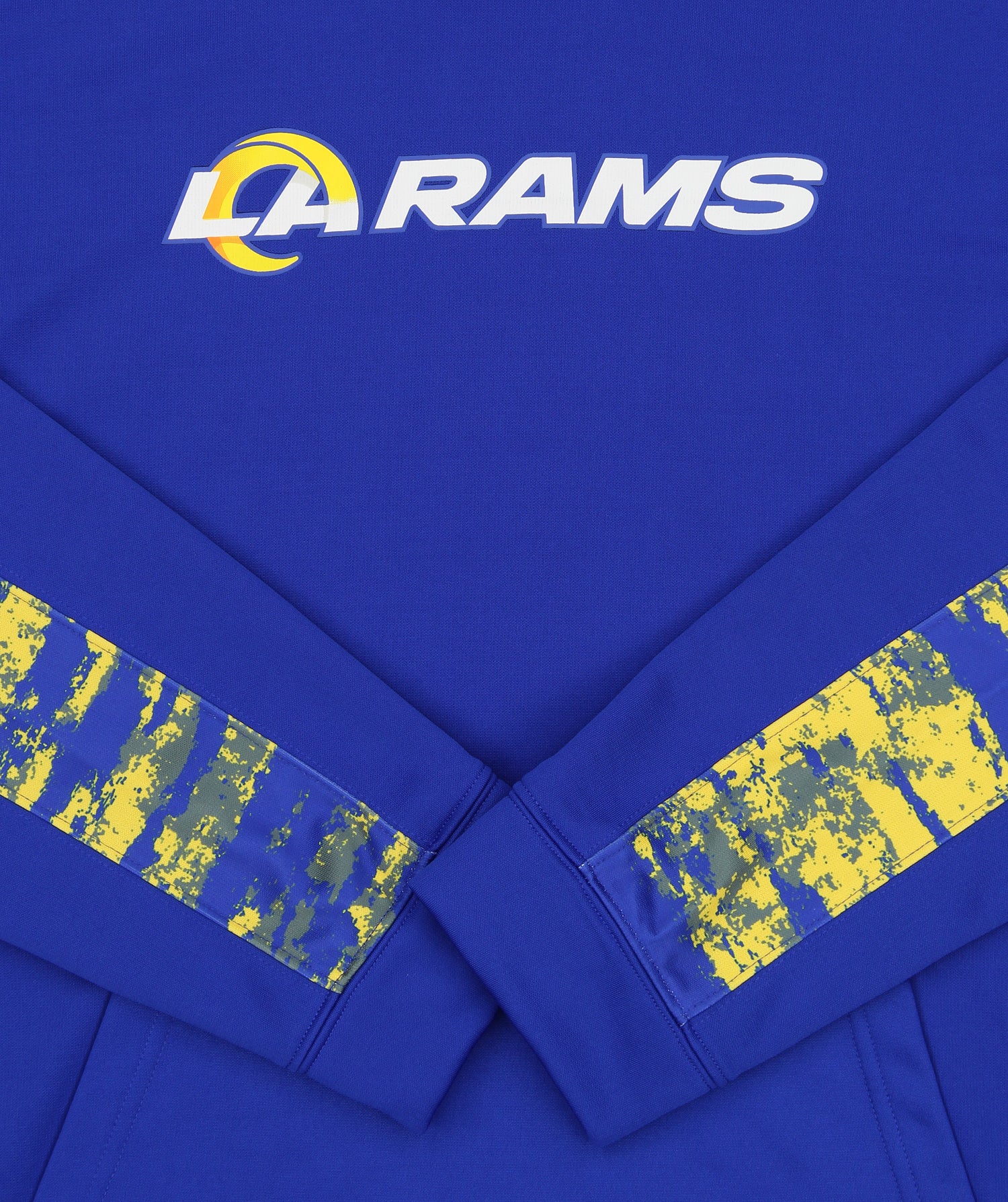 Hot Deal! Zubaz Men's Los Angeles Rams Performance Hoodie with Oxide Sleeves