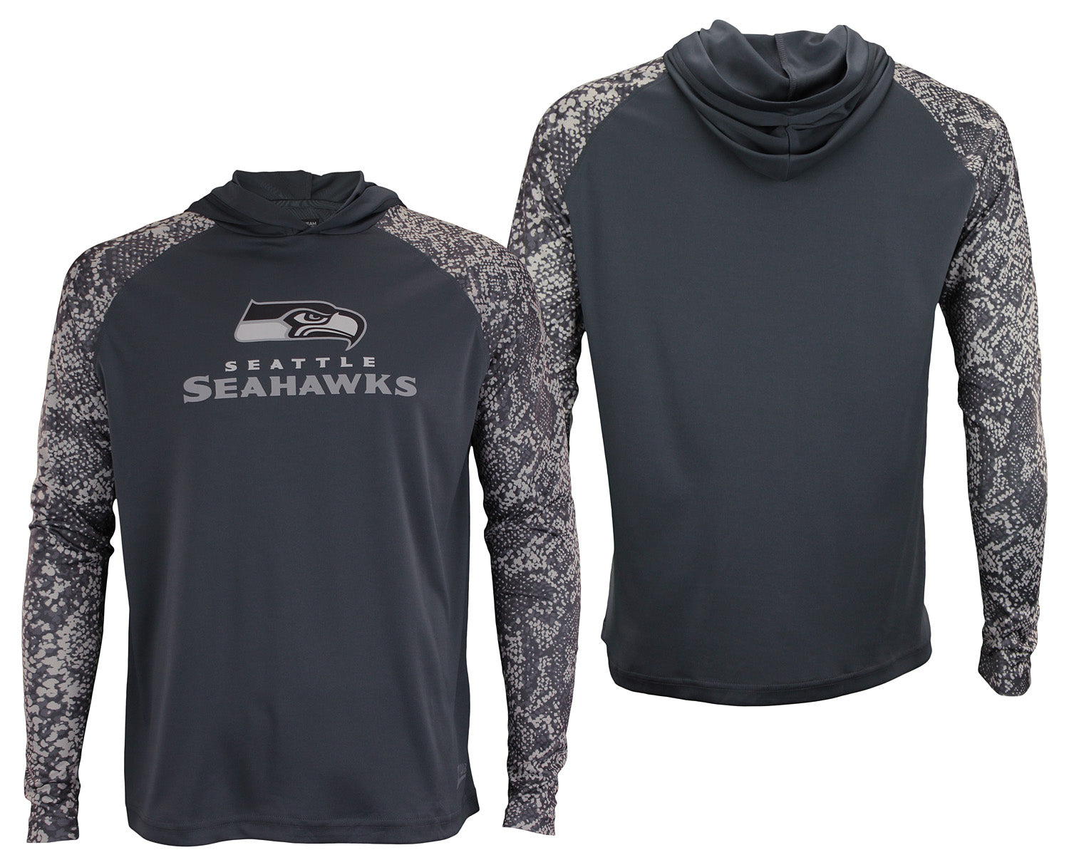 Hot Deal! Zubaz Men's Lightweight Gray Seattle Seahawks NFL Hoodie