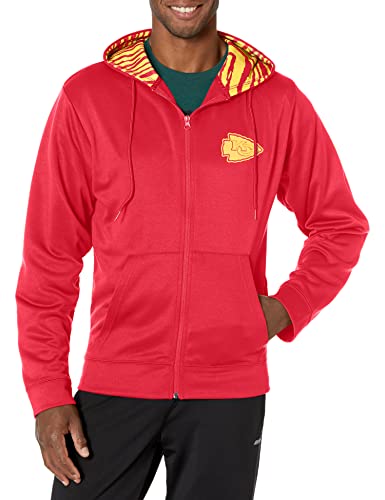 Hot Deal! Zubaz Men's Kansas City Chiefs NFL Full-Zip Hoodie with Zebra Stripes