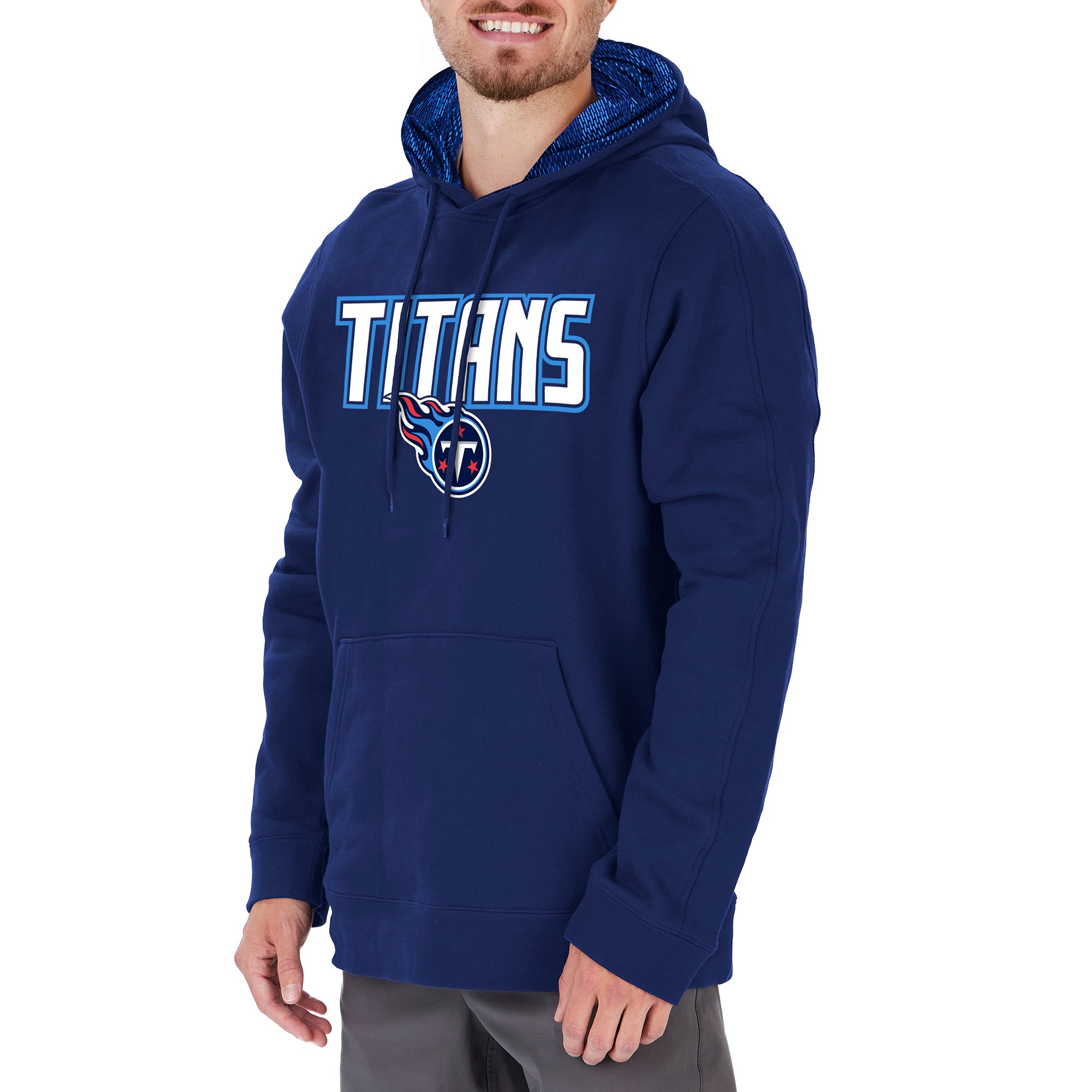 Hot Sale! Zubaz Men's NFL Tennessee Titans Viper Print Comfortable Hoodie
