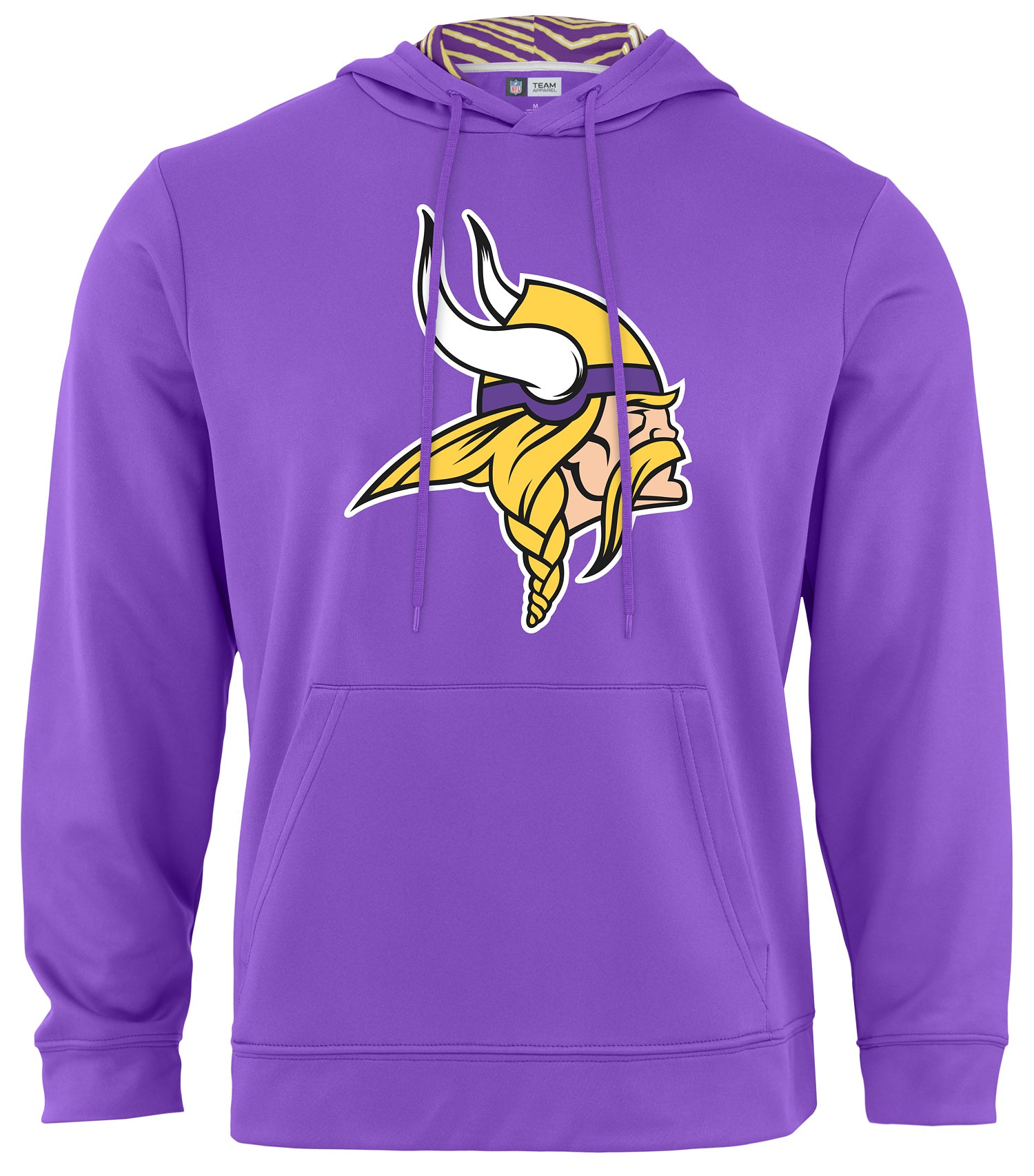 Hot Sale! Zubaz NFL Men's Minnesota Vikings Hoodie with Zebra Hood Liner and Team Logo