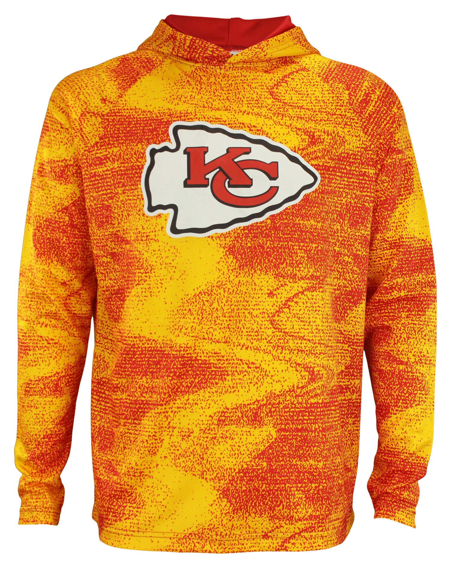 Hot! Zubaz Men's NFL Kansas City Chiefs Lightweight French Terry Static Hoodie