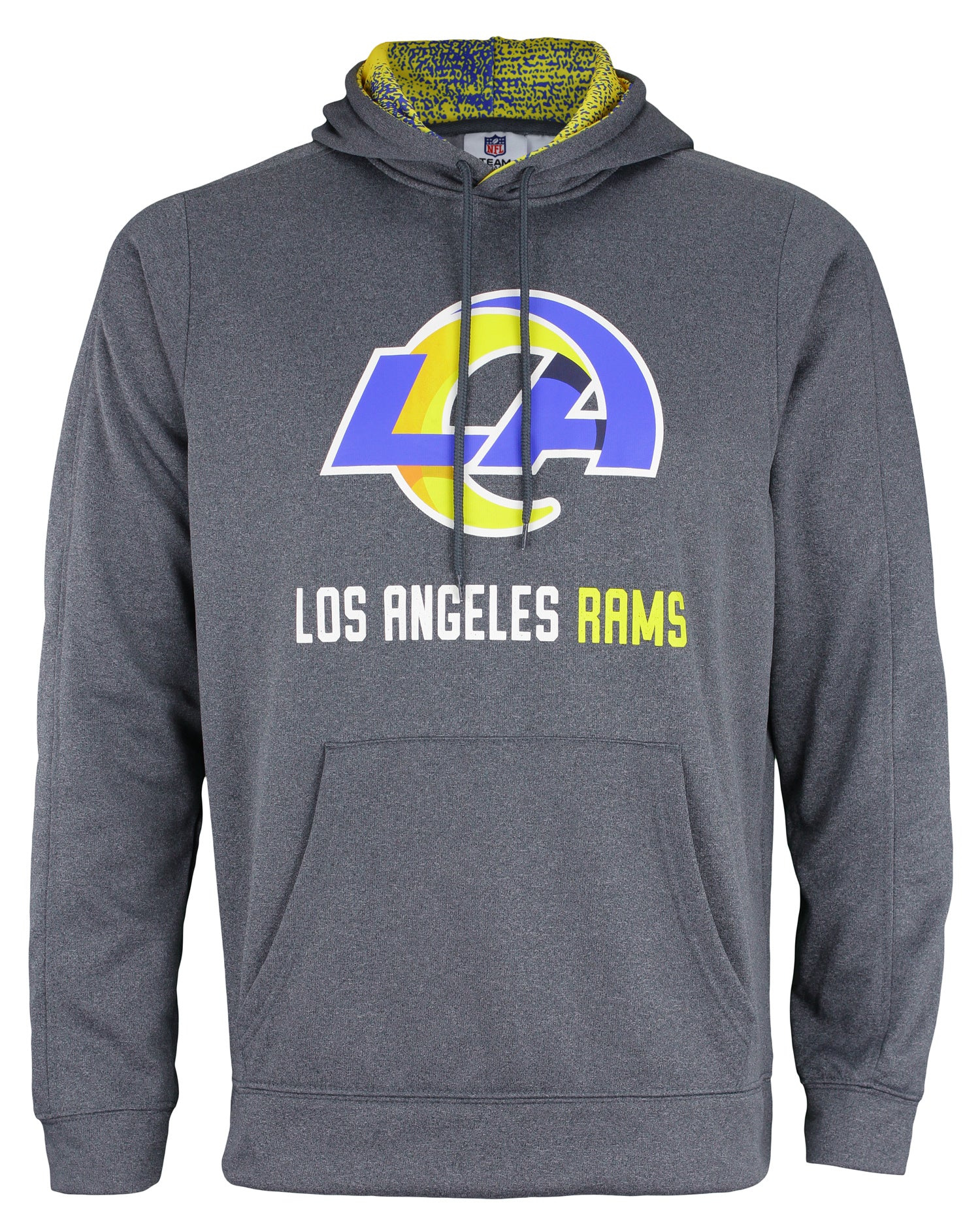 Zubaz NFL Men's Heather Grey Los Angeles Rams Performance Fleece Hoodie - Great Deal