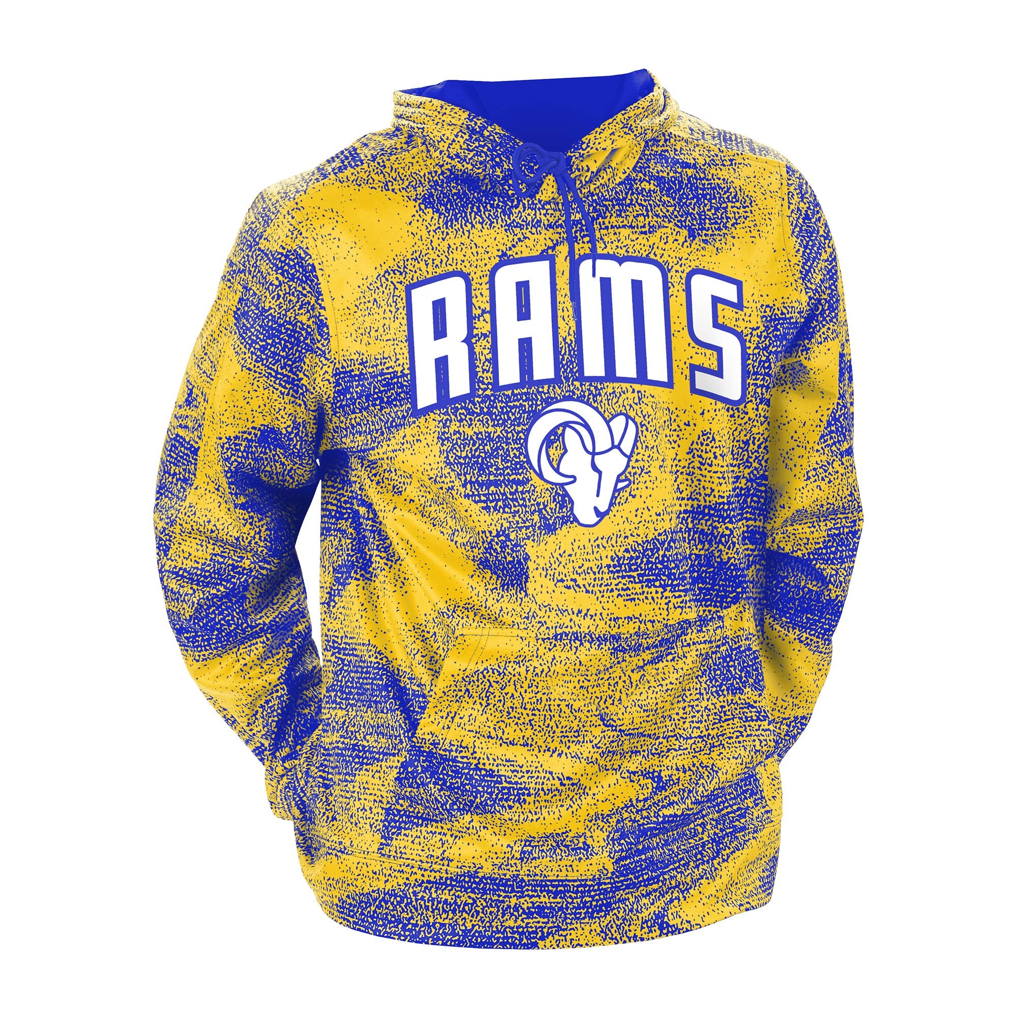 Hot Sale! Zubaz NFL Men's Static Hoodie for Los Angeles Rams Fans