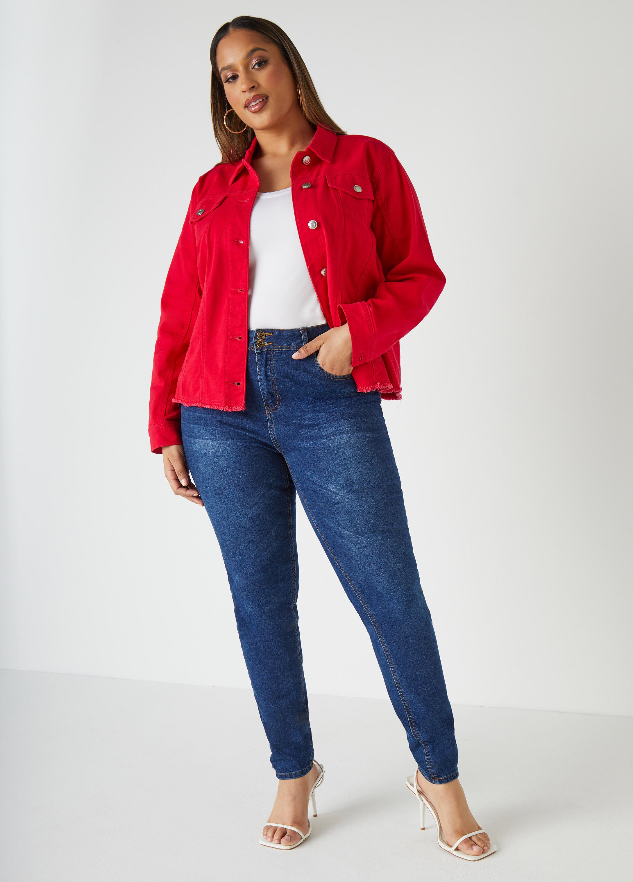 Stylish Frayed Edge Denim Jacket for a Chic Look